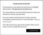 Unsafe Password Warning